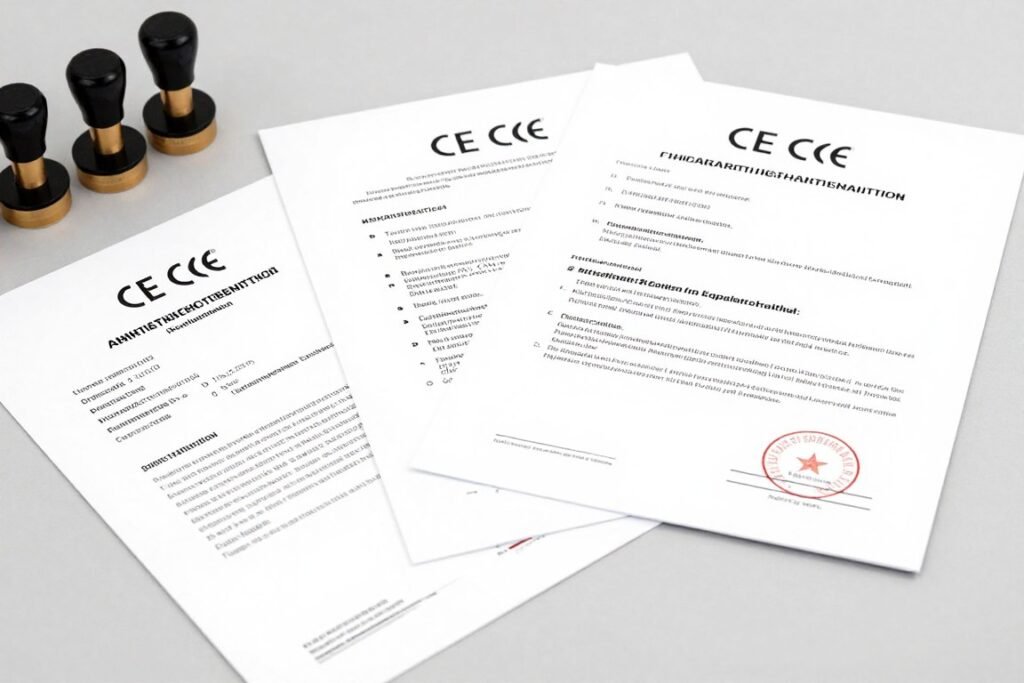 CE certification and quality control documentation
