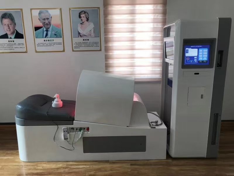 MAIKONG MK-880 colonic machine showing full system installation in treatment room
