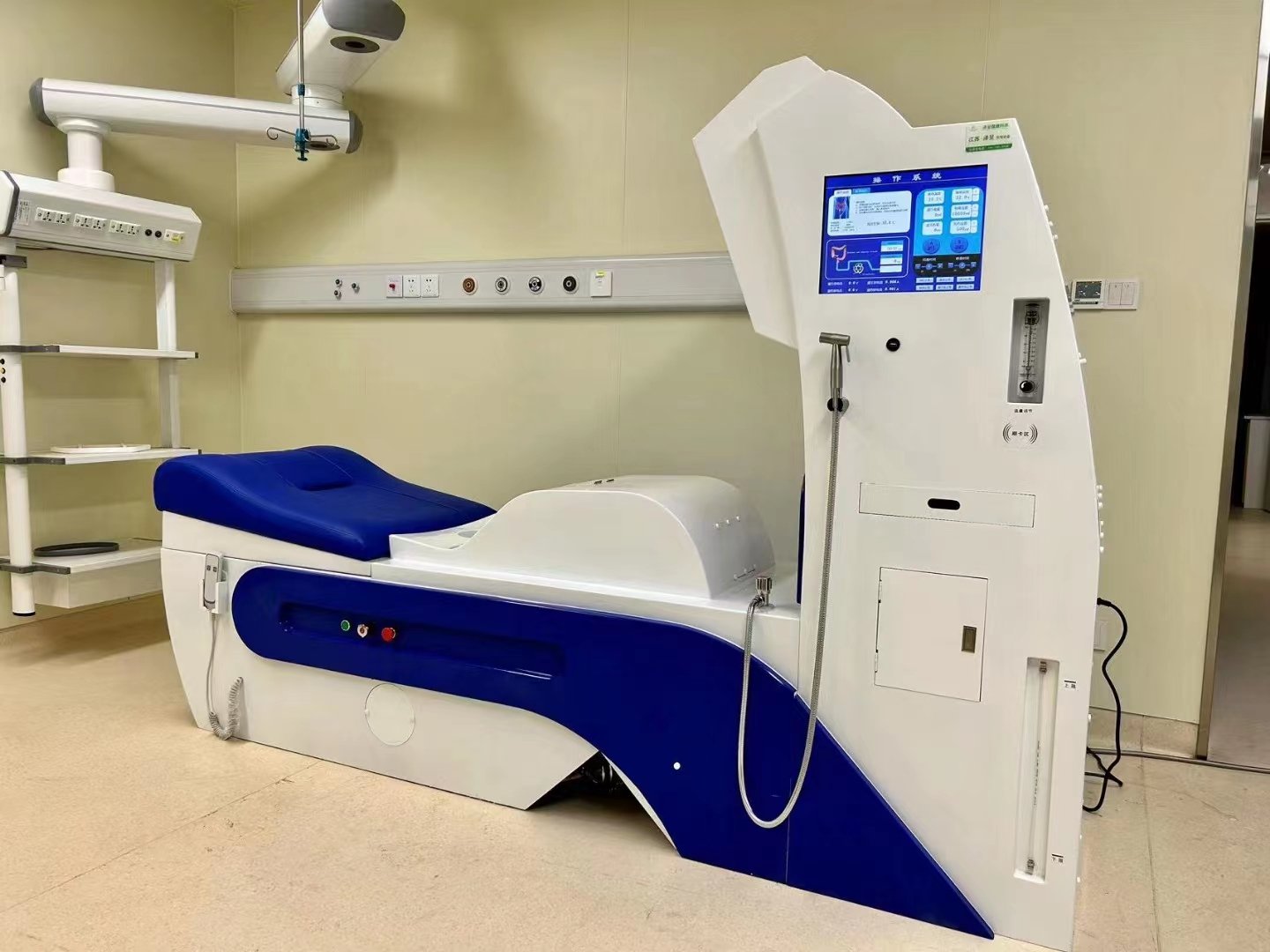 coffee enema professional clinical setting with modern colonic equipment