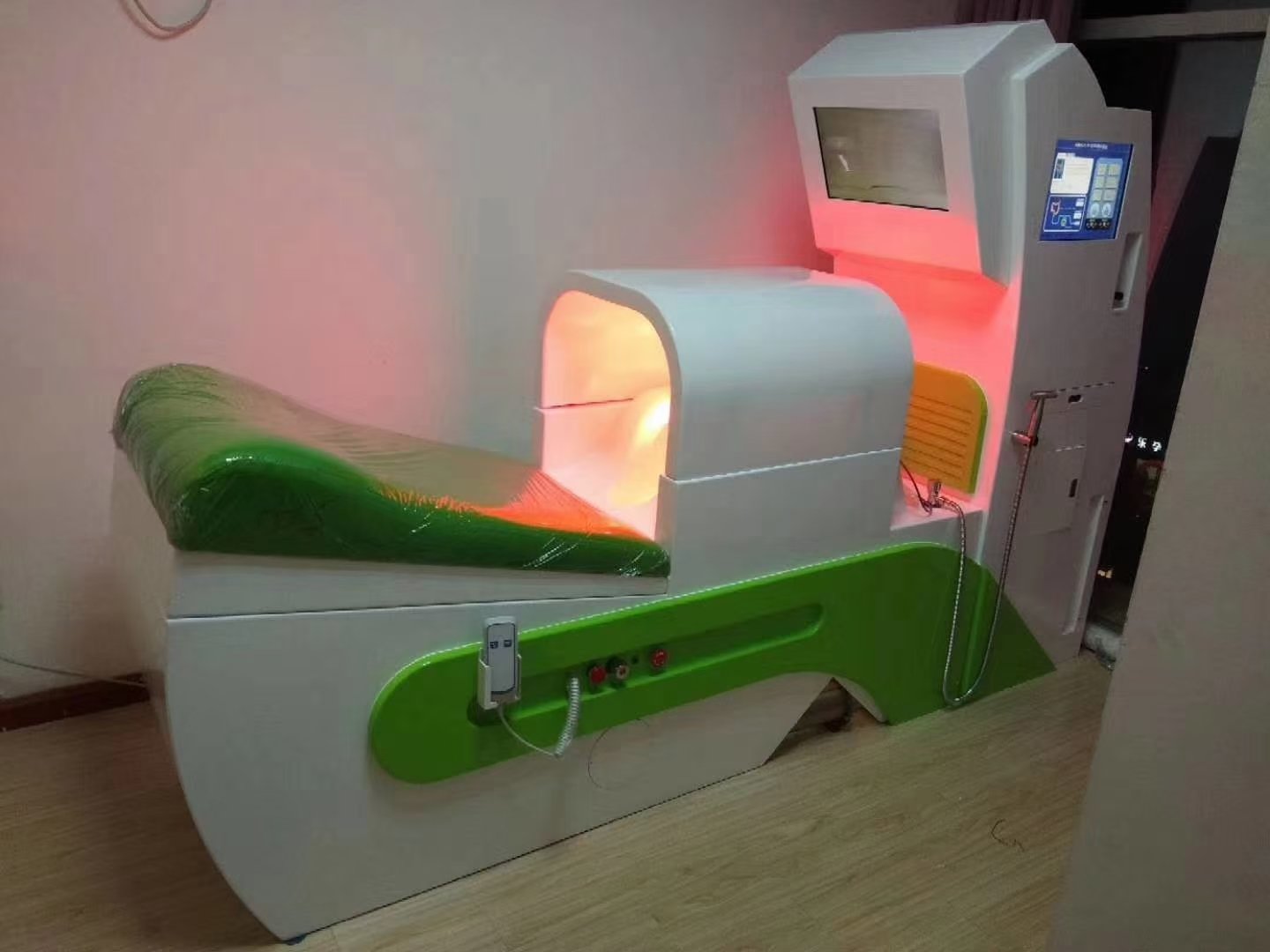 enema for constipation relief showing professional medical setup in modern UK clinic