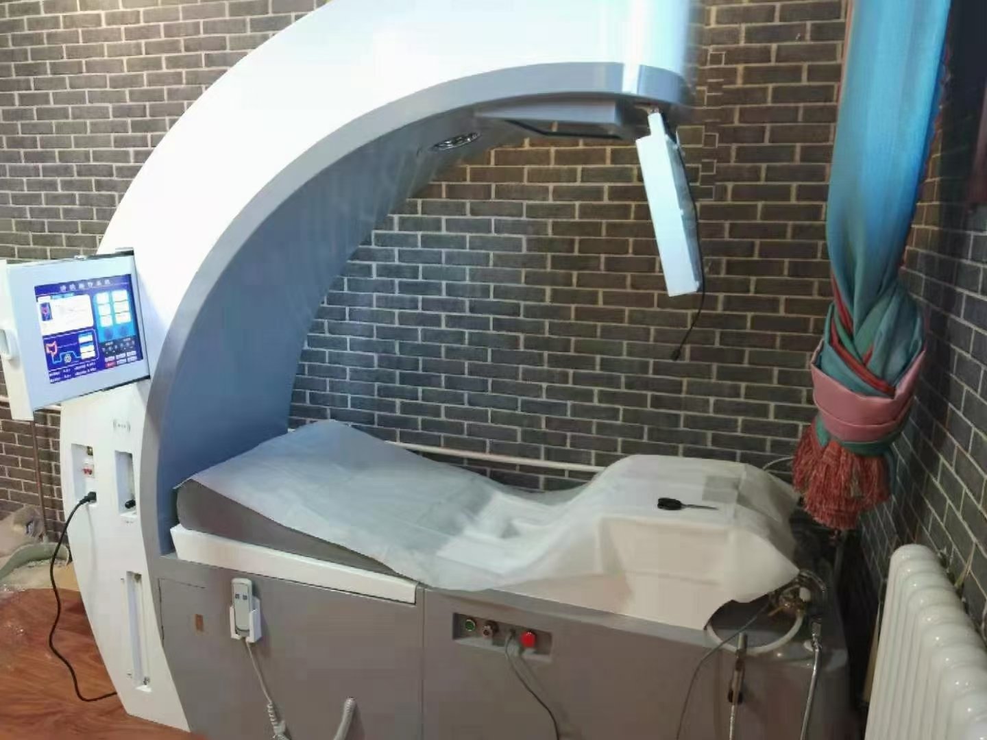 Modern colonic hydrotherapy machine in professional clinic setting