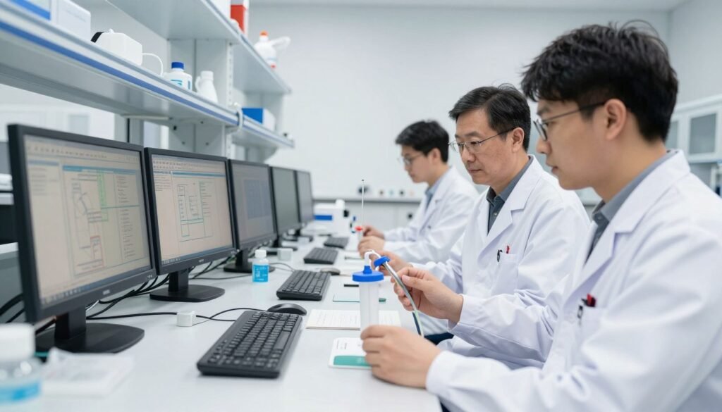 MAIKONG R&D laboratory with engineers testing equipment