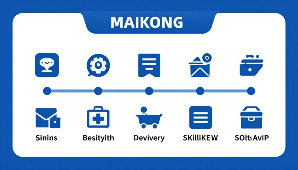 MAIKONG shipping process and delivery timeline infographic
