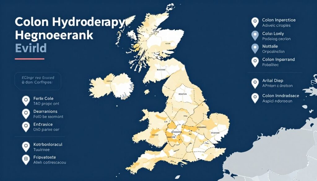 Map showing UK demand for colonic services