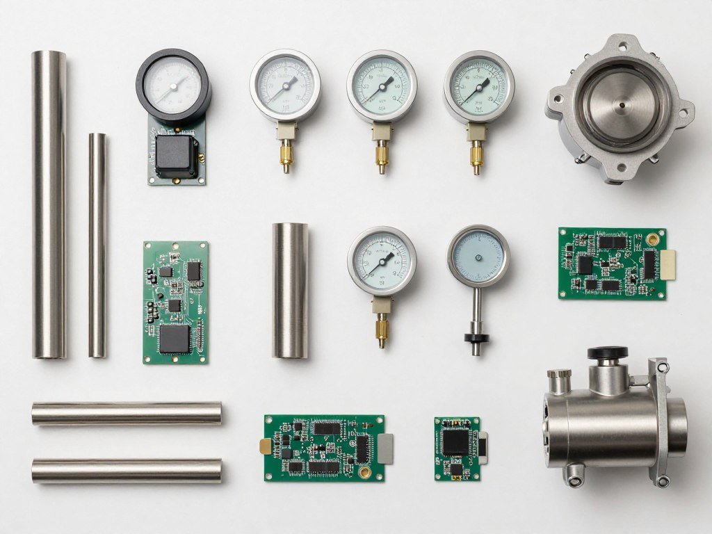 Medical-grade stainless steel and electronic components