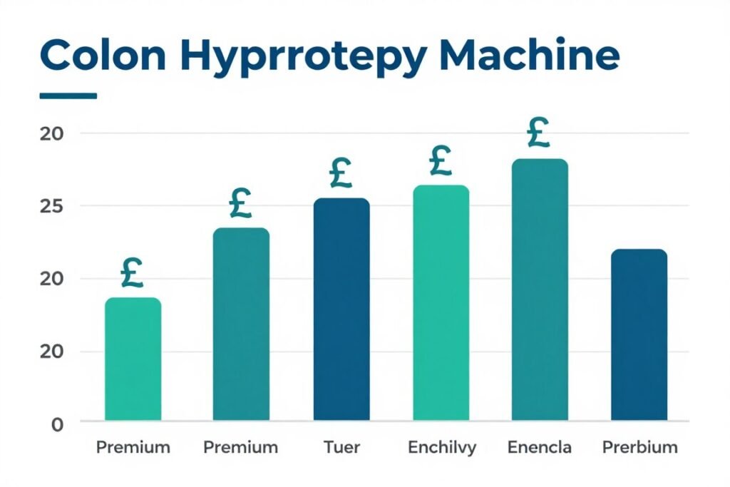 Price comparison chart of different colonic machine categories
