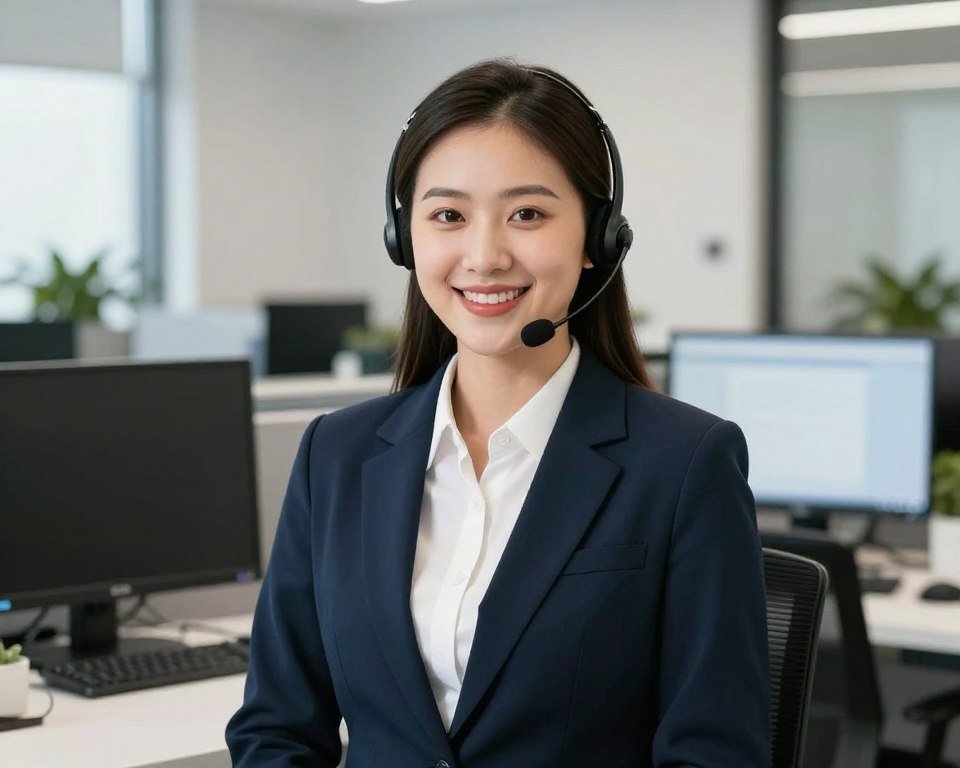 Professional customer service representative ready to assist