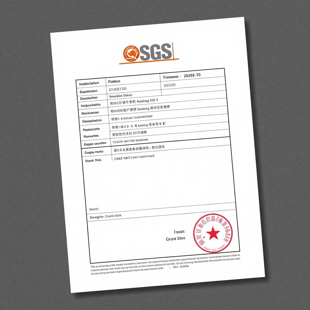 SGS inspection report cover page