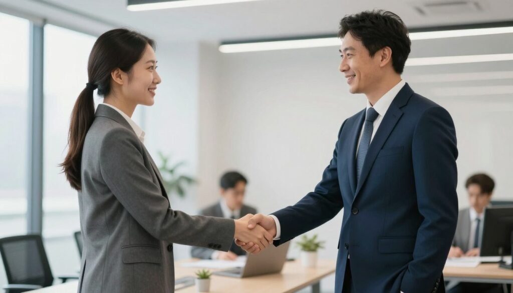 business handshake representing partnership agreement