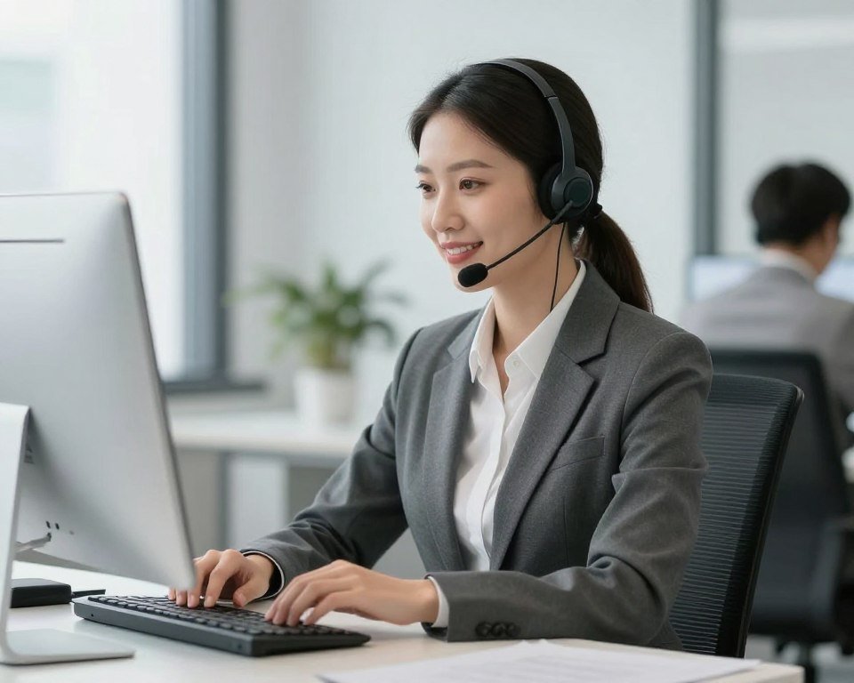 customer service representative providing support