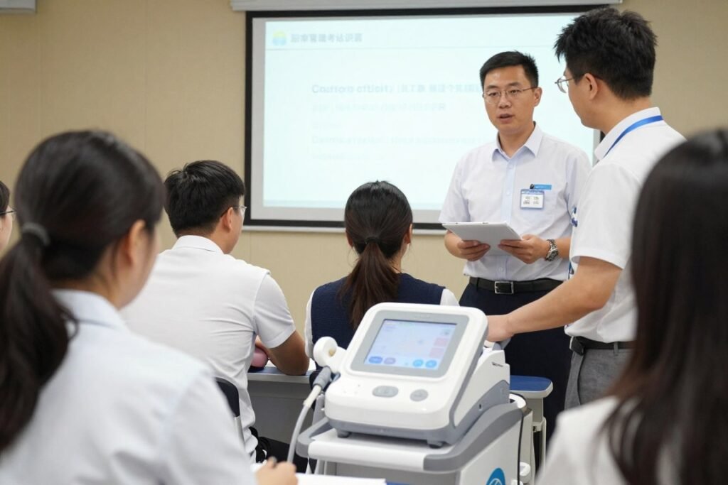 distributor training session with MAIKONG equipment