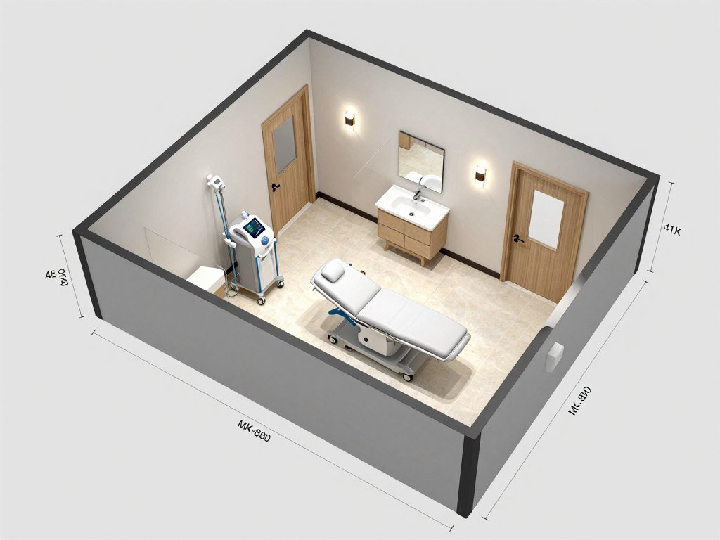 ideal treatment room layout for open system colonic machine