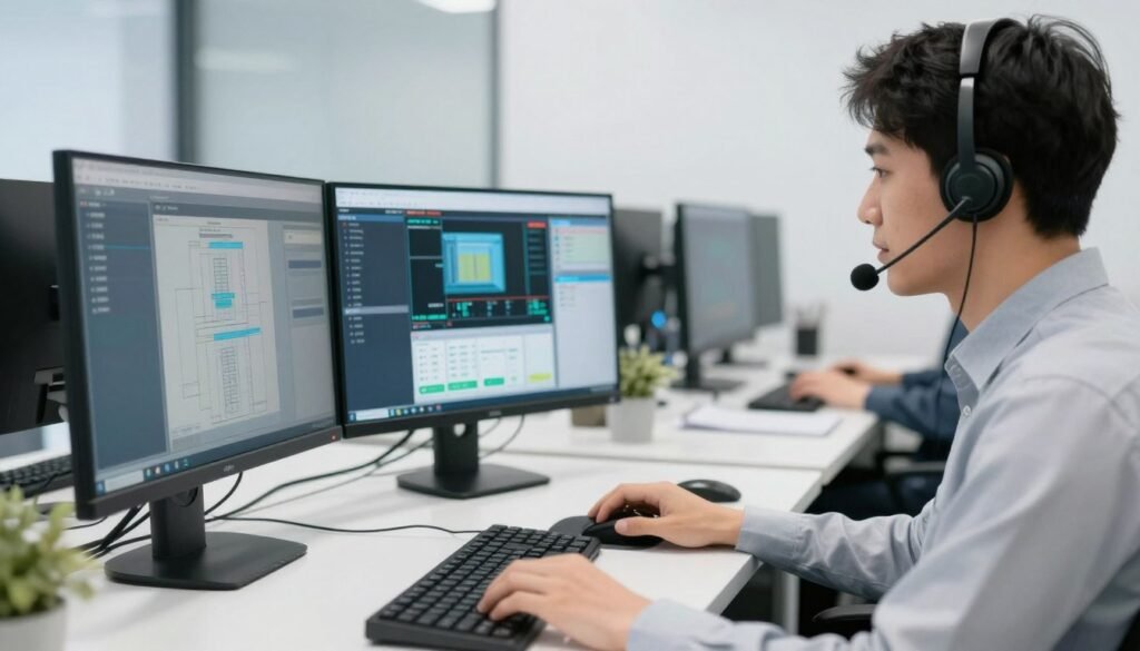 technical support team providing remote assistance