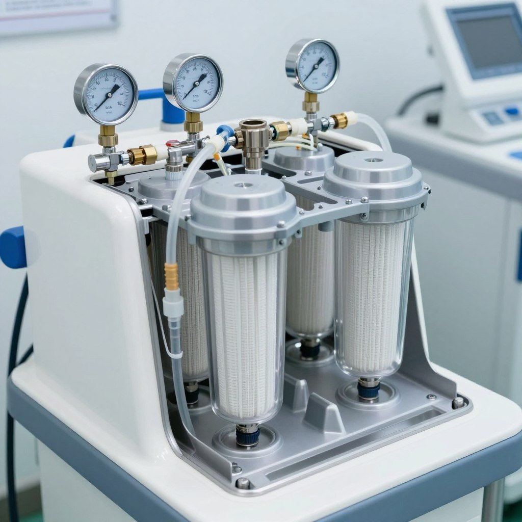 water purification system in open system colonic machine