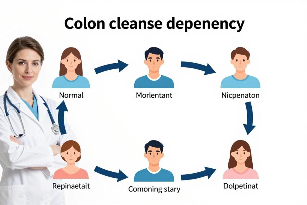 Bowel dependency cycle illustration