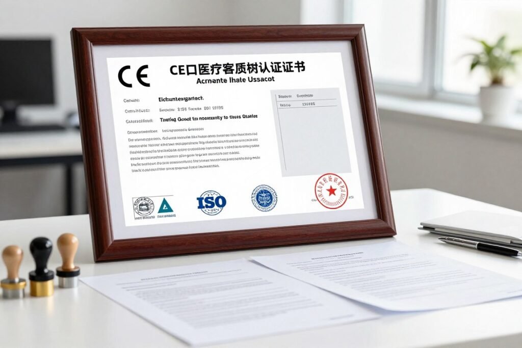 CE certification and quality standards documentation for medical devices
