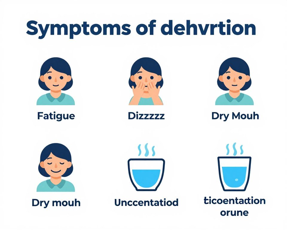 Dehydration symptoms infographic