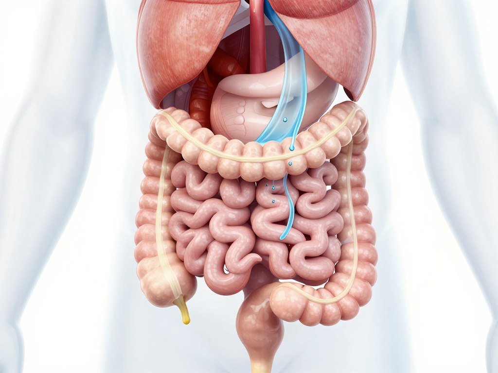Diagram showing colonic irrigation procedure and colon anatomy