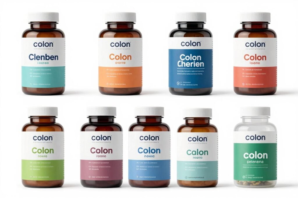 Examples of custom private label colon cleanse supplement packaging designs