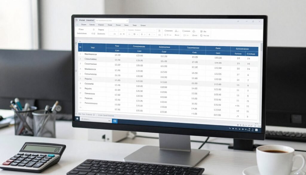 Five-year total cost of ownership spreadsheet for colonic hydrotherapy equipment