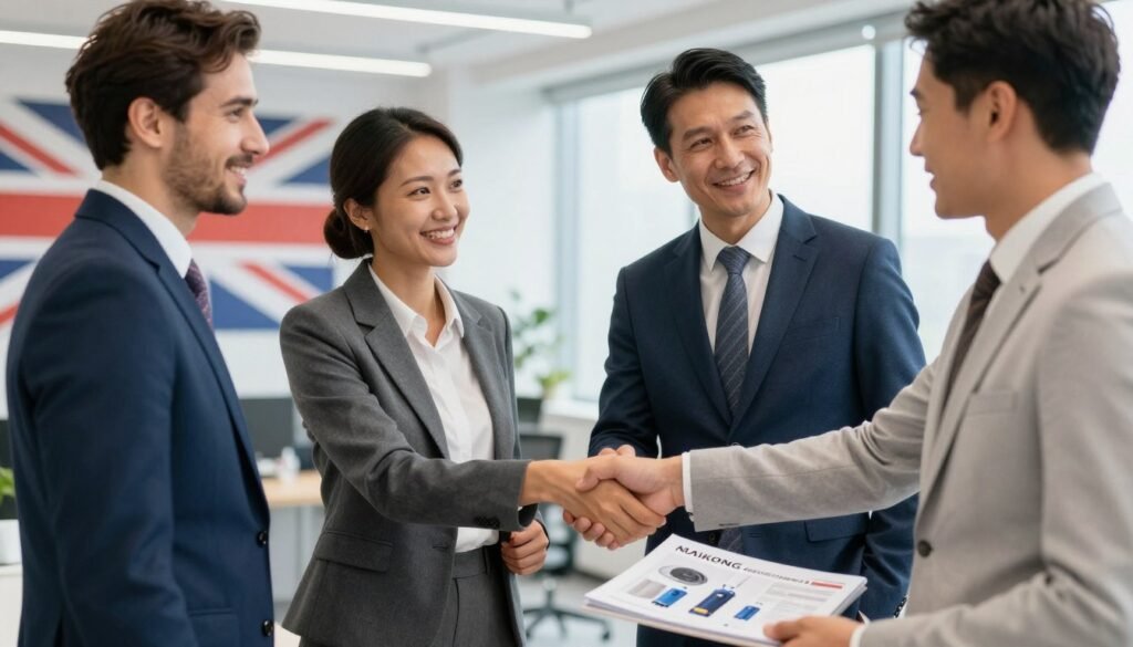 MAIKONG UK distributor partnership handshake MAIKONG UK distributor partnership handshake