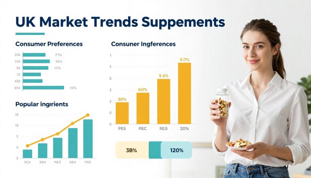 Market research data showing UK digestive health supplement trends