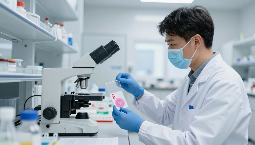 Medical research laboratory studying digestive health Medical research laboratory studying digestive health