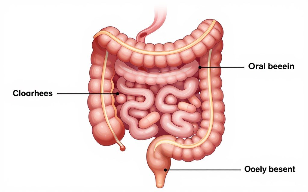 Medication absorption disruption diagram