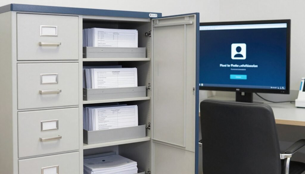 Organised filing system for equipment compliance documentation