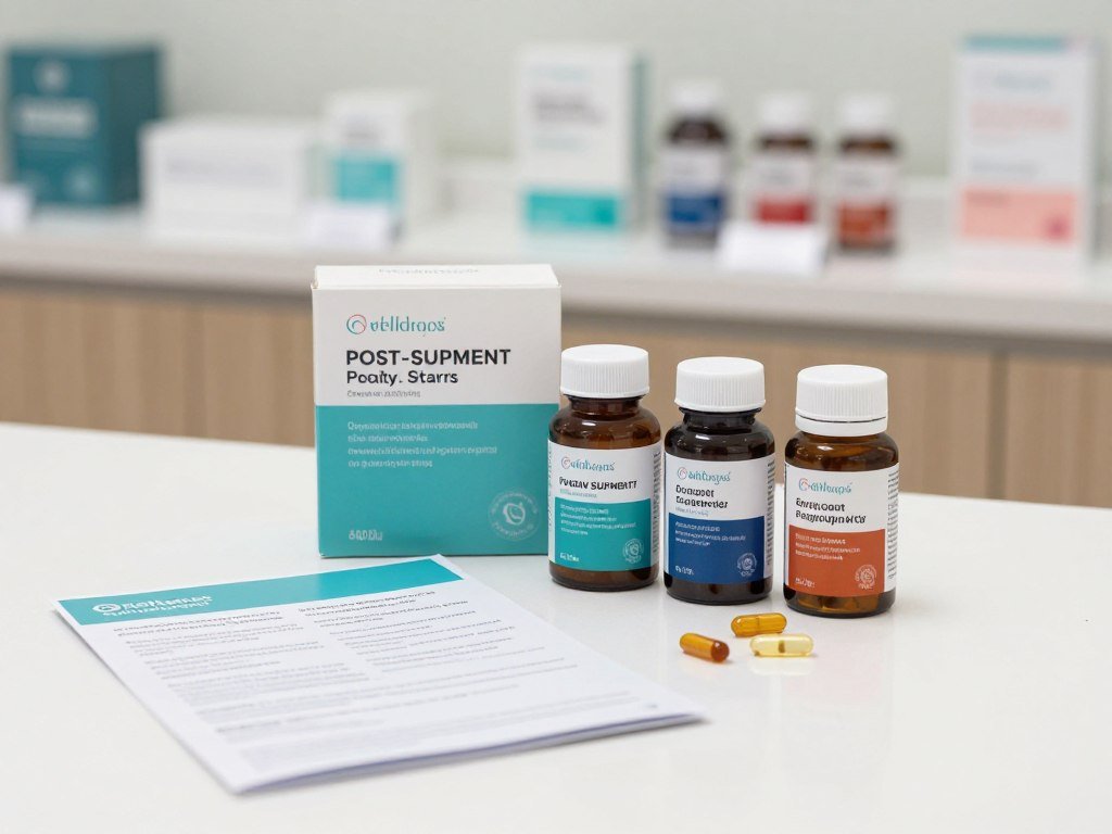 Post-treatment supplement package with probiotics and gentle daily support formulas