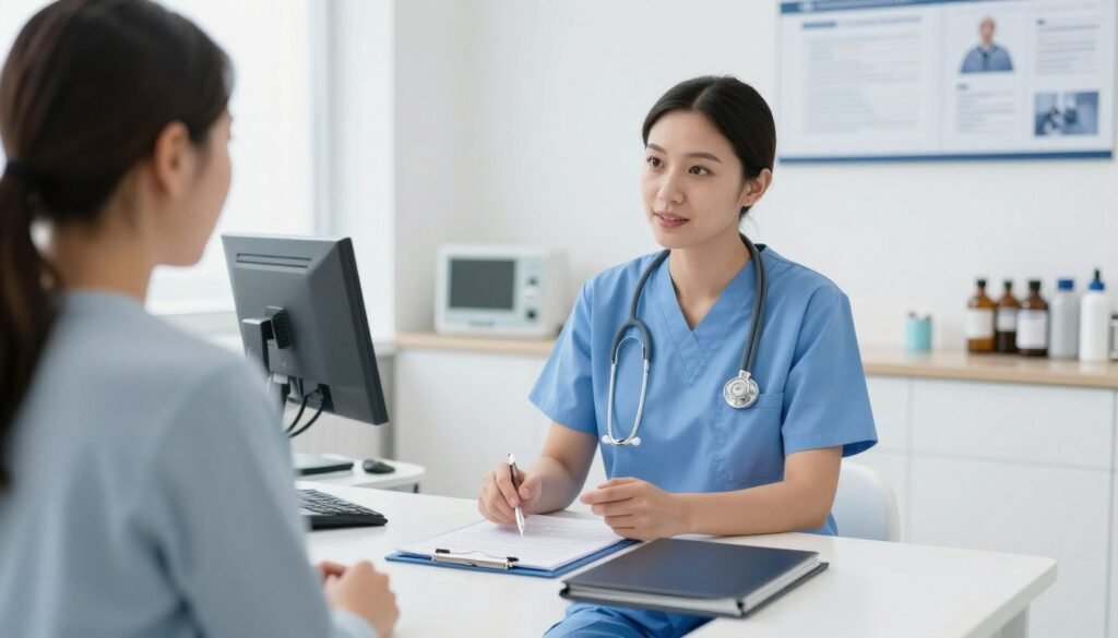 Professional clinic consultation room
