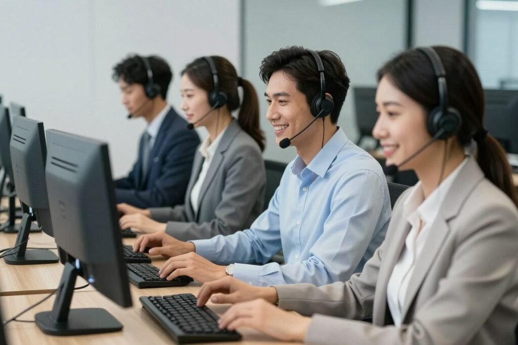 Professional customer service team