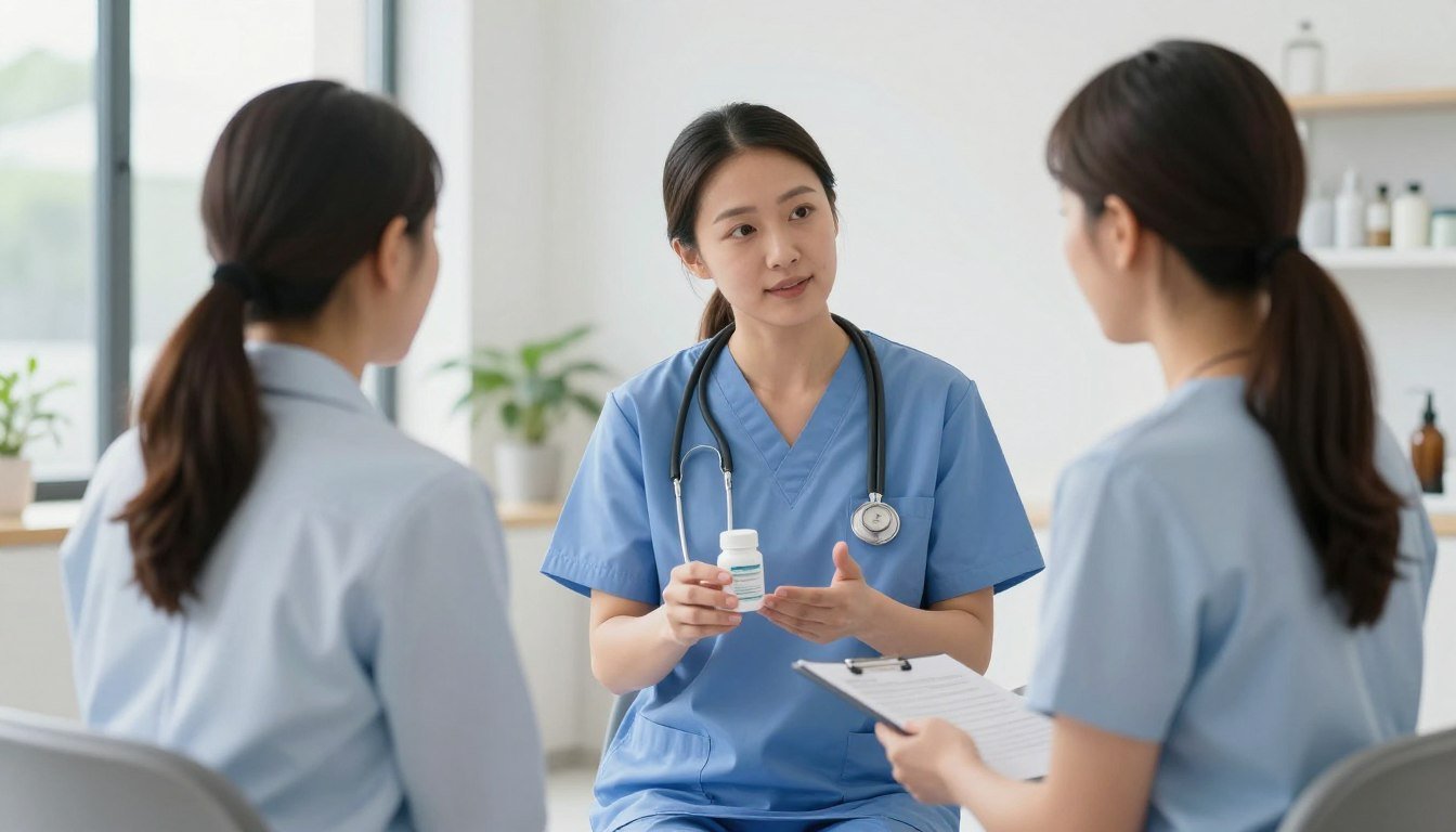 Professional healthcare consultation about colon cleanse supplement options