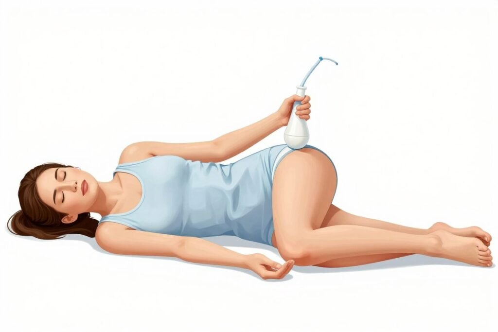 Proper patient positioning for enema administration