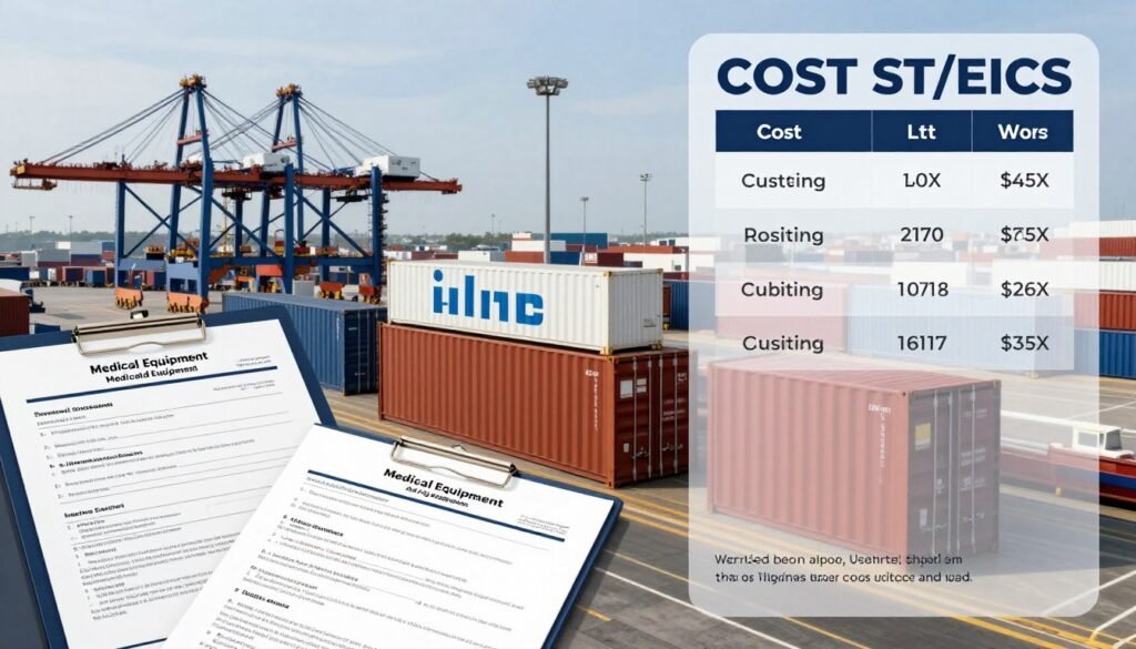 UK customs and import cost breakdown for colonic equipment