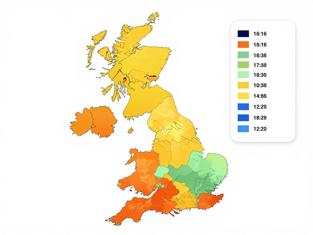 UK regional pricing map for colonic equipment
