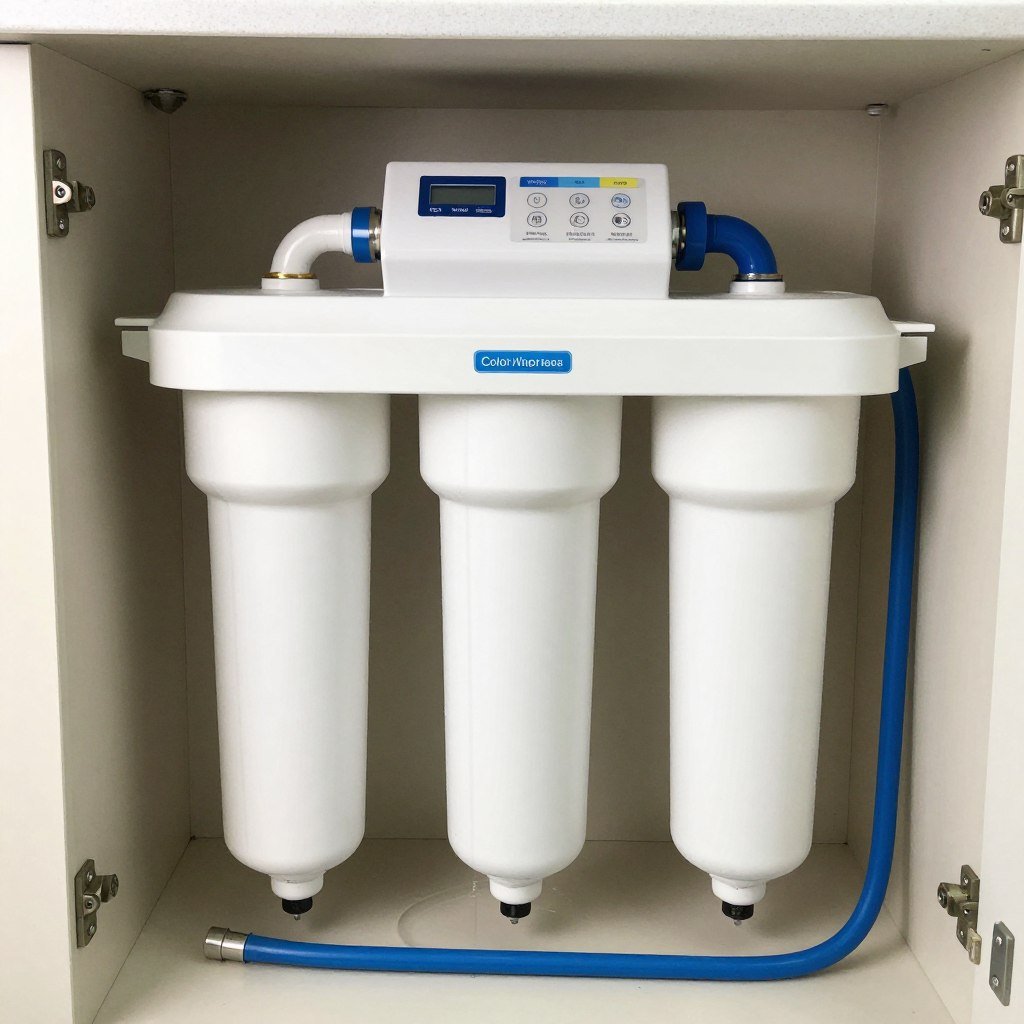Water softener system connected to hydrotherapy equipment