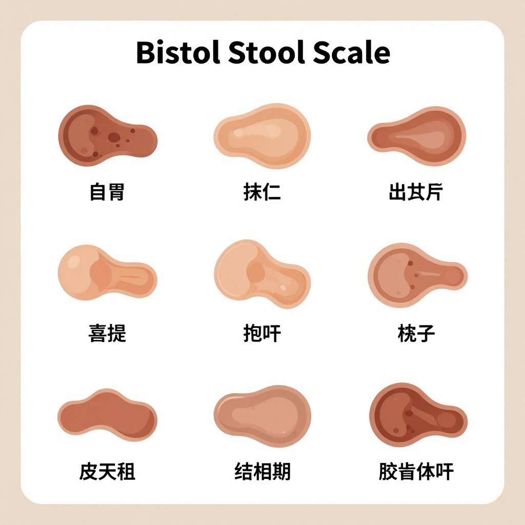 bristol stool chart showing healthy bowel movement types