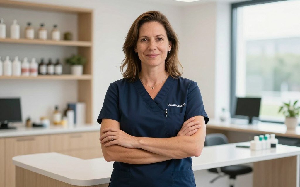 Professional colon hydrotherapy preparation consultation in modern UK wellness clinic