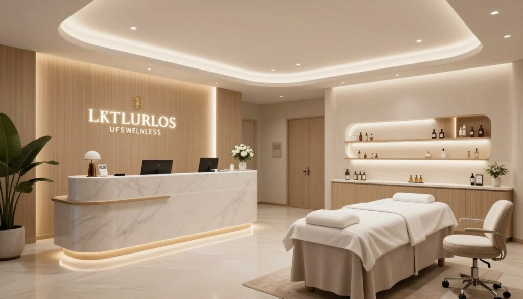 successful UK wellness clinic interior with modern equipment