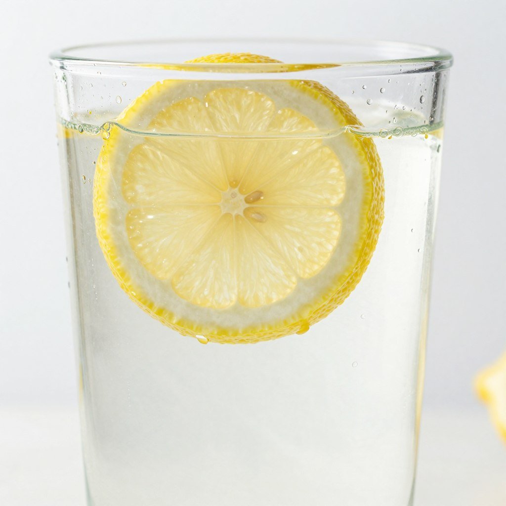 water cleanse detox glass with lemon