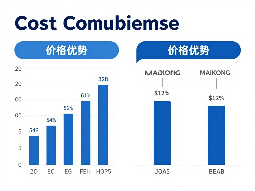 Cost comparison chart showing MAIKONG pricing advantage