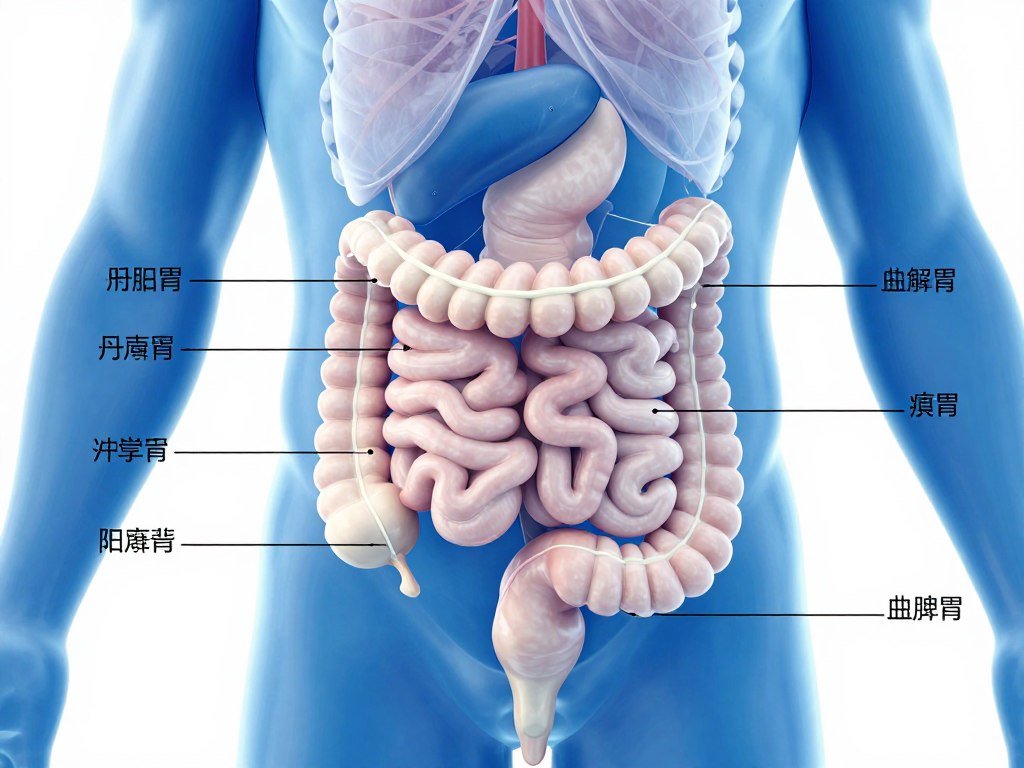 Diagram showing the colon flush procedure and digestive system Diagram showing the colon flush procedure and digestive system