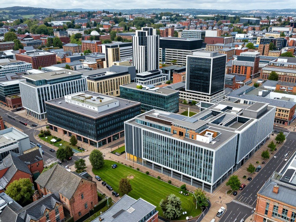 Leeds city wellness district showing modern healthcare facilities