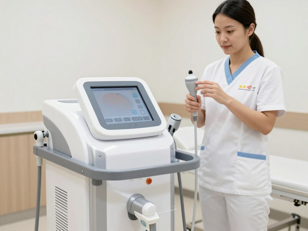 Modern colonic hydrotherapy machine in professional clinic