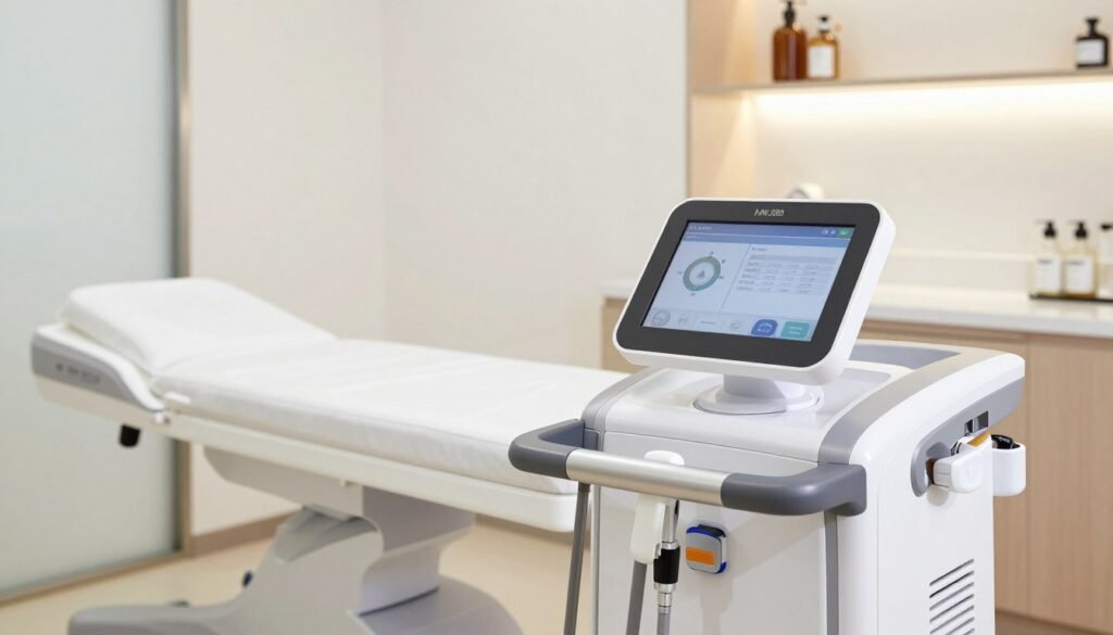 Professional colon hydrotherapy machine in modern clinic
