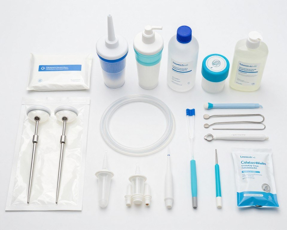 Professional colonic irrigation accessories and consumables kit