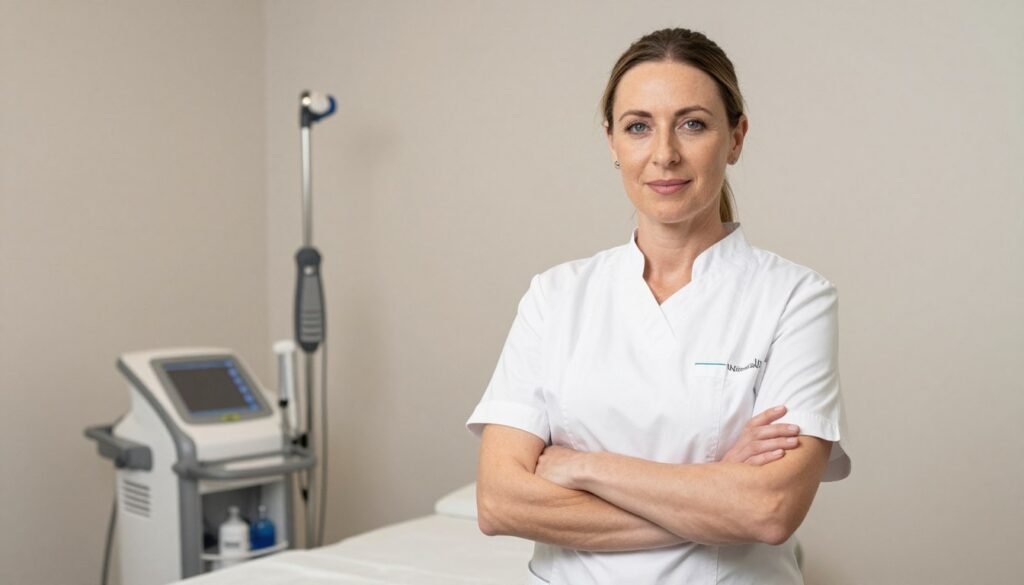 Successful wellness business owner in their clinic