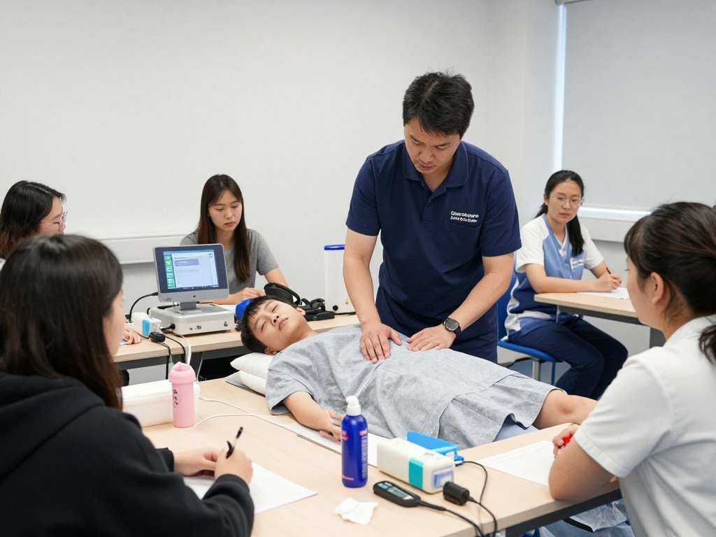 Training session for colon hydrotherapy practitioners