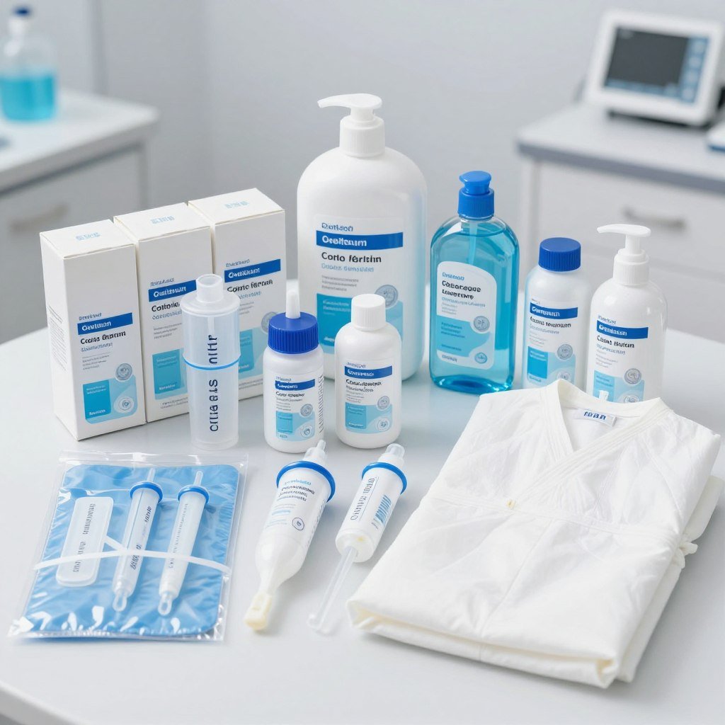 Colonic irrigation disposable supplies and accessories